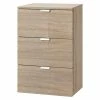 BAUHAUS Express Möbel Nachttisch Carina L X B X H: 42 X 40 X 61 Cm, Sonoma Eiche, Anzahl Schubladen: 3 Stk.