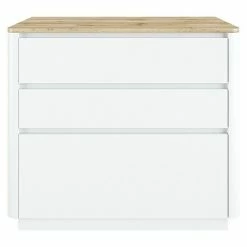 BAUHAUS Phönix Arctic Kommode L X B X H: 45 X 90 X 77,2 Cm, Weiß, Anzahl Schubladen: 3 Stk.