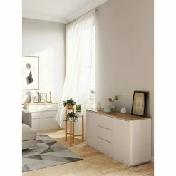 BAUHAUS Phönix Arctic Kommode L X B X H: 45 X 90 X 77,2 Cm, Weiß, Anzahl Schubladen: 3 Stk. -Cheap Regale Store 12 5615