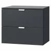 BAUHAUS Express Möbel Nachttisch Carina L X B X H: 42 X 50 X 42 Cm, Graphit, Anzahl Schubladen: 2 Stk.