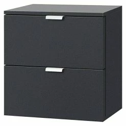 BAUHAUS Express Möbel Nachttisch Carina L X B X H: 42 X 40 X 42 Cm, Graphit, Anzahl Schubladen: 2 Stk.