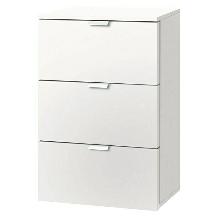 BAUHAUS Express Möbel Nachttisch Carina L X B X H: 42 X 40 X 61 Cm, Weiß, Anzahl Schubladen: 3 Stk. 1 BAUHAUS Express Möbel Nachttisch Carina L X B X H: 42 X 40 X 61 Cm, Weiß, Anzahl Schubladen: 3 Stk.
