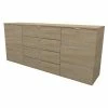 BAUHAUS Express Möbel Sideboard Carina L X B X H: 42 X 180 X 80 Cm, Sonoma Eiche, Anzahl Schubladen: 4 Stk., Mit 2 Türen