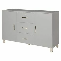 BAUHAUS Phönix Miami Sideboard L X B X H: 43 X 146,4 X 88,8 Cm, Grau, Anzahl Schubladen: 3 Stk., Anzahl Türen: 2 Stk.