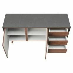 BAUHAUS Phönix Playboy Sideboard Victoria L X B X H: 42 X 150 X 78 Cm, Nussbaum, Anzahl Schubladen: 3 Stk., Anzahl Türen: 2 Stk. -Cheap Regale Store 12 5743