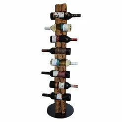 BAUHAUS Wood & Wishes Weinregal Premium Seitlich Höhe: 113 Cm, Anzahl Flaschen: 8 Stk., Holz, Nussbaum