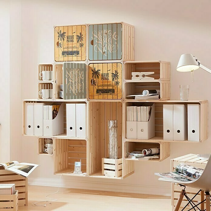 BAUHAUS HolzZollhaus Holzkiste A 1/2 35 X 35 X 32 Cm, Beachbus, Gehobelt 4 BAUHAUS HolzZollhaus Holzkiste A 1/2 35 X 35 X 32 Cm, Beachbus, Gehobelt – Bild 4