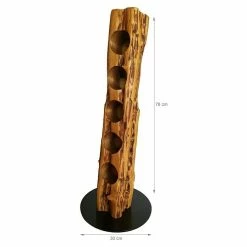 BAUHAUS Wood & Wishes Weinregal Premium Höhe: 78 Cm, Anzahl Flaschen: 5 Stk., Holz, Eiche -Cheap Regale Store 12 64
