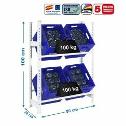 BAUHAUS Simonrack Simonbottle Metall-Getränkekistenregal Bottleclick L X B X H: 30 X 80 X 100 Cm, Traglast: 100 Kg/Boden, Anzahl Böden: 3, Weiß -Cheap Regale Store 12 649