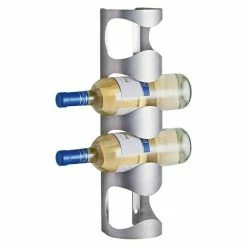 BAUHAUS Zeller Present Weinregal L X B X H: 11,5 X 9,8 X 45 Cm, Anzahl Flaschen: 4 Stk., Edelstahl