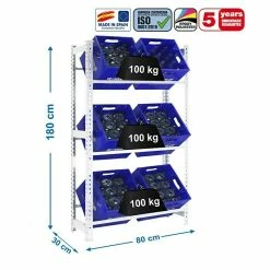 BAUHAUS Simonrack Simonbottle Metall-Getränkekistenregal Bottleclick L X B X H: 30 X 80 X 180 Cm, Traglast: 100 Kg/Boden, Anzahl Böden: 3, Weiß -Cheap Regale Store 12 780