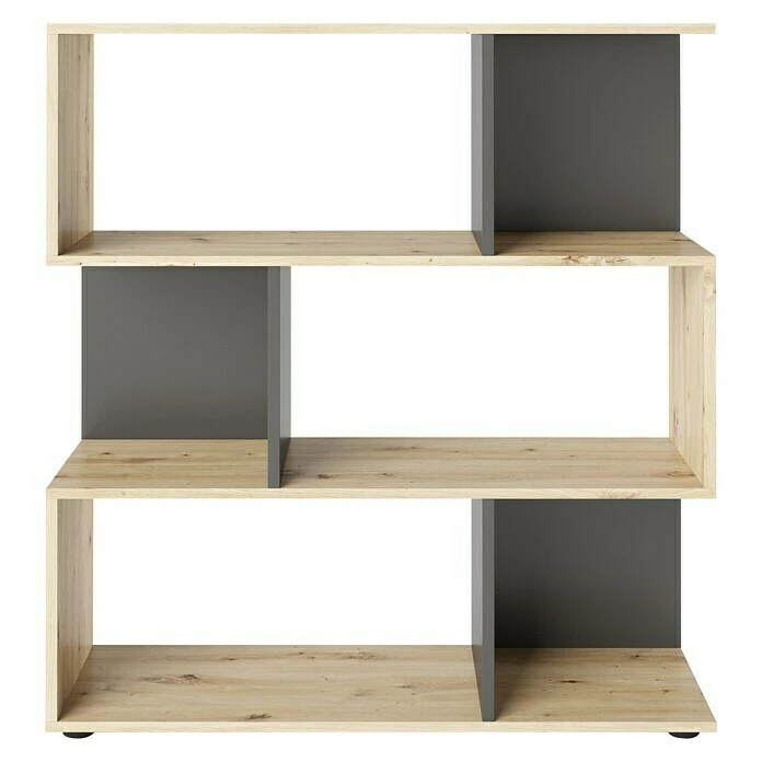BAUHAUS Phönix Regal Shelfy L X B X H: 35,6 X 103 X 110 Cm, Eiche/Grau 3 BAUHAUS Phönix Regal Shelfy L X B X H: 35,6 X 103 X 110 Cm, Eiche/Grau – Bild 3