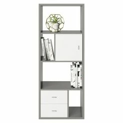 BAUHAUS Phönix Fortuna Raumteiler L X B X H: 34 X 58 X 146,6 Cm, Grau, Anzahl Fächer: 6, Anzahl Schubladen: 2 Stk.