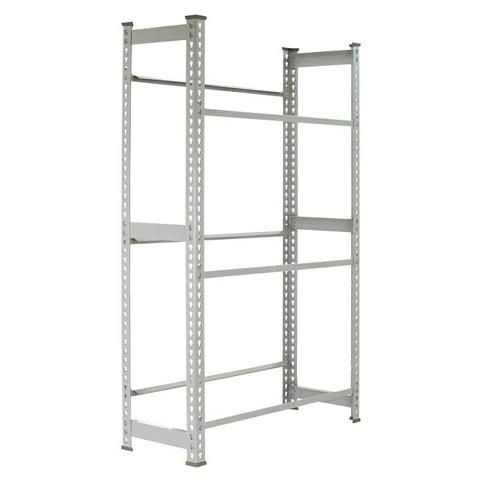 BAUHAUS Simonrack Simonbottle Metall-Getränkekistenregal Bottleclick L X B X H: 30 X 80 X 180 Cm, Traglast: 100 Kg/Boden, Anzahl Böden: 3, Silber 2 BAUHAUS Simonrack Simonbottle Metall-Getränkekistenregal Bottleclick L X B X H: 30 X 80 X 180 Cm, Traglast: 100 Kg/Boden, Anzahl Böden: 3, Silber – Bild 2