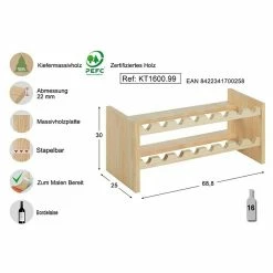 BAUHAUS Astigarraga Weinregal L X B X H: 25 X 68 X 30 Cm, Anzahl Flaschen: 16 Stk. 9 BAUHAUS Astigarraga Weinregal L X B X H: 25 X 68 X 30 Cm, Anzahl Flaschen: 16 Stk. -Cheap Regale Store 12 887