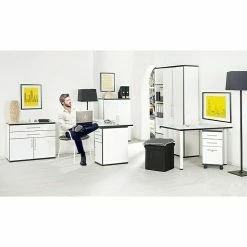 BAUHAUS Phönix Chicago Regal L X B X H: 40 X 80 X 119 Cm, Weiß/Schwarz, Traglast: 5 Kg/Boden -Cheap Regale Store 12 932