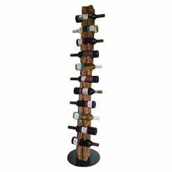 BAUHAUS Wood & Wishes Weinregal Premium Seitlich Höhe: 158 Cm, Anzahl Flaschen: 11 Stk., Holz, Nussbaum