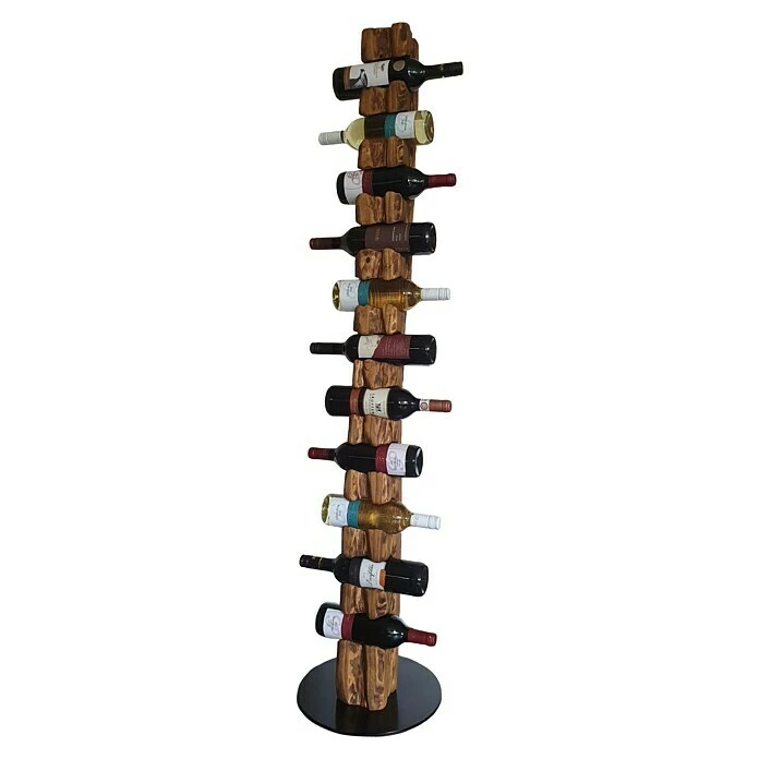 BAUHAUS Wood & Wishes Weinregal Premium Seitlich Höhe: 158 Cm, Anzahl Flaschen: 11 Stk., Holz, Nussbaum 1 BAUHAUS Wood & Wishes Weinregal Premium Seitlich Höhe: 158 Cm, Anzahl Flaschen: 11 Stk., Holz, Nussbaum