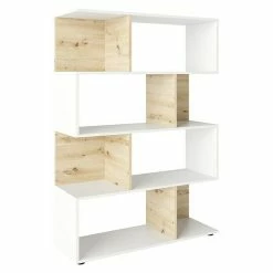 BAUHAUS Phönix Regal Shelfy L X B X H: 35,6 X 103 X 146 Cm, Weiß/Eiche