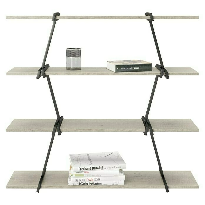 BAUHAUS Phönix Regal Babylon L X B X H: 30 X 120 X 134 Cm, Eiche, Traglast: 10 Kg/Boden 3 BAUHAUS Phönix Regal Babylon L X B X H: 30 X 120 X 134 Cm, Eiche, Traglast: 10 Kg/Boden – Bild 3