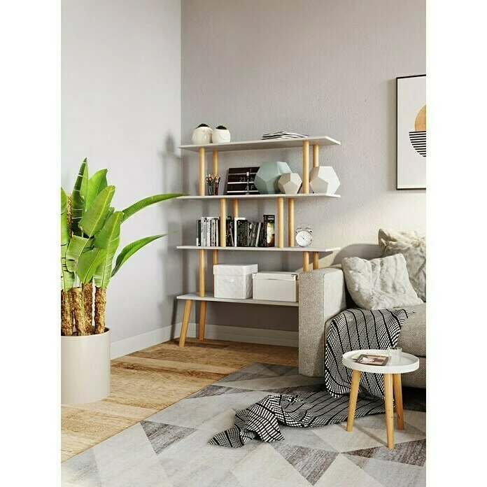 BAUHAUS Phönix Scandi Regal L X B X H: 35 X 115 X 150 Cm, Weiß, Traglast: 10 Kg/Boden 3 BAUHAUS Phönix Scandi Regal L X B X H: 35 X 115 X 150 Cm, Weiß, Traglast: 10 Kg/Boden – Bild 3