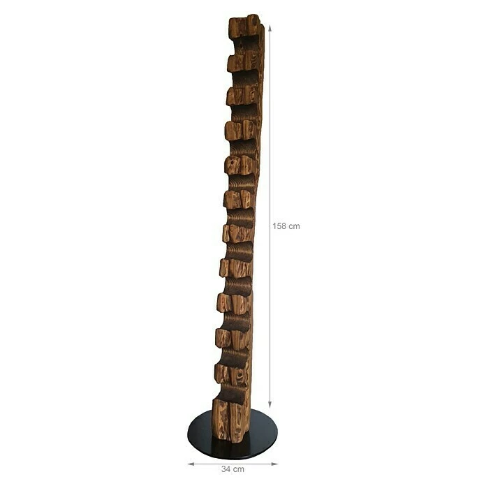 BAUHAUS Wood & Wishes Weinregal Premium Seitlich Höhe: 158 Cm, Anzahl Flaschen: 11 Stk., Holz, Nussbaum 5 BAUHAUS Wood & Wishes Weinregal Premium Seitlich Höhe: 158 Cm, Anzahl Flaschen: 11 Stk., Holz, Nussbaum – Bild 5