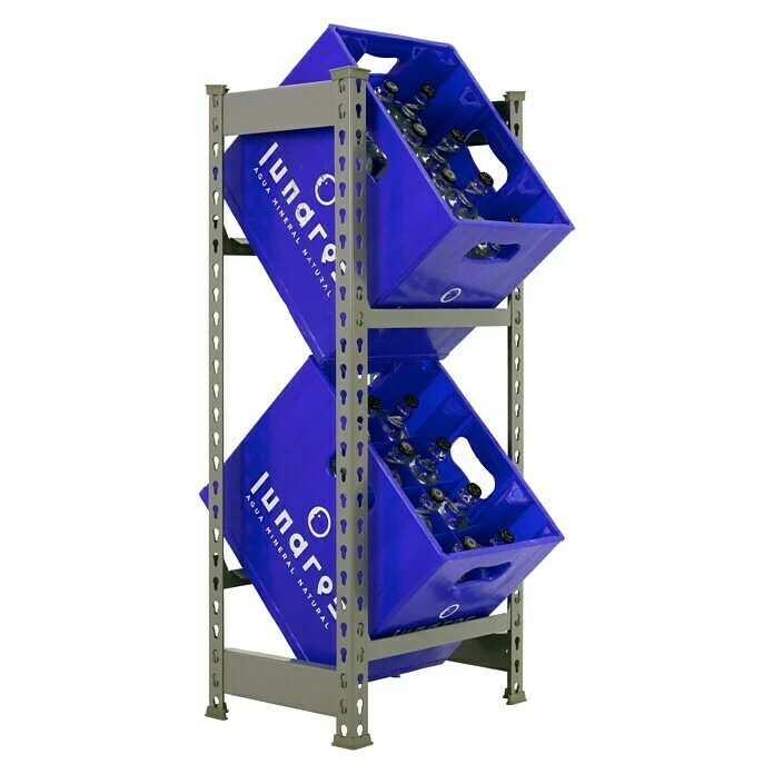 BAUHAUS Simonrack Simonbottle Metall-Getränkekistenregal Bottleclick L X B X H: 30 X 40 X 100 Cm, Traglast: 100 Kg/Boden, Anzahl Böden: 2, Grau 1 BAUHAUS Simonrack Simonbottle Metall-Getränkekistenregal Bottleclick L X B X H: 30 X 40 X 100 Cm, Traglast: 100 Kg/Boden, Anzahl Böden: 2, Grau